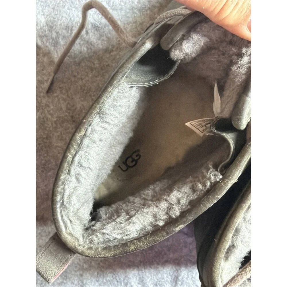 UGG Neumel Waterproof Grey Gray Leather Chukka Boots Men's 12